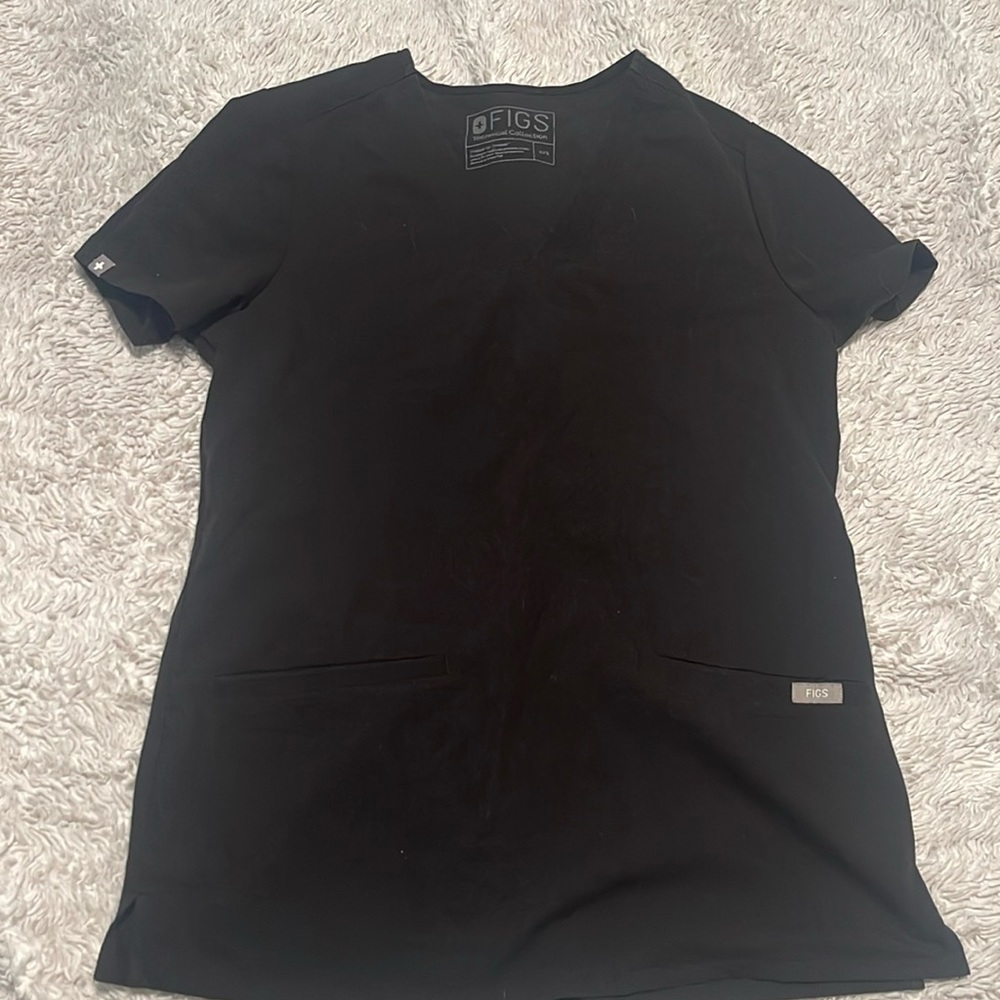 Figs xxs black scrub top
